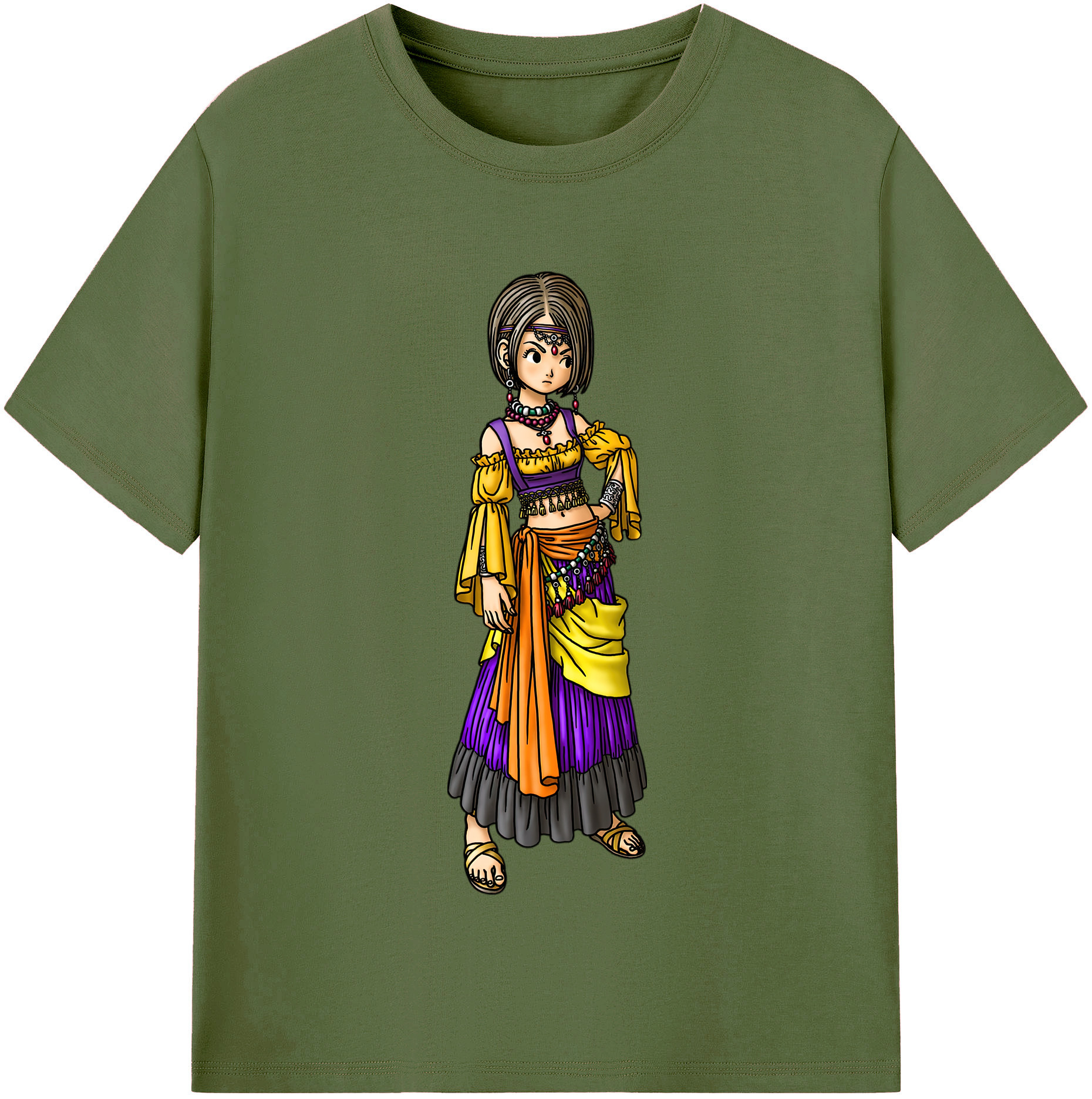 （画像用） ドラゴンクエスト Doragon Kuesuto Dragon Quest 綿100％半袖Tシャツ（フロントプリント）